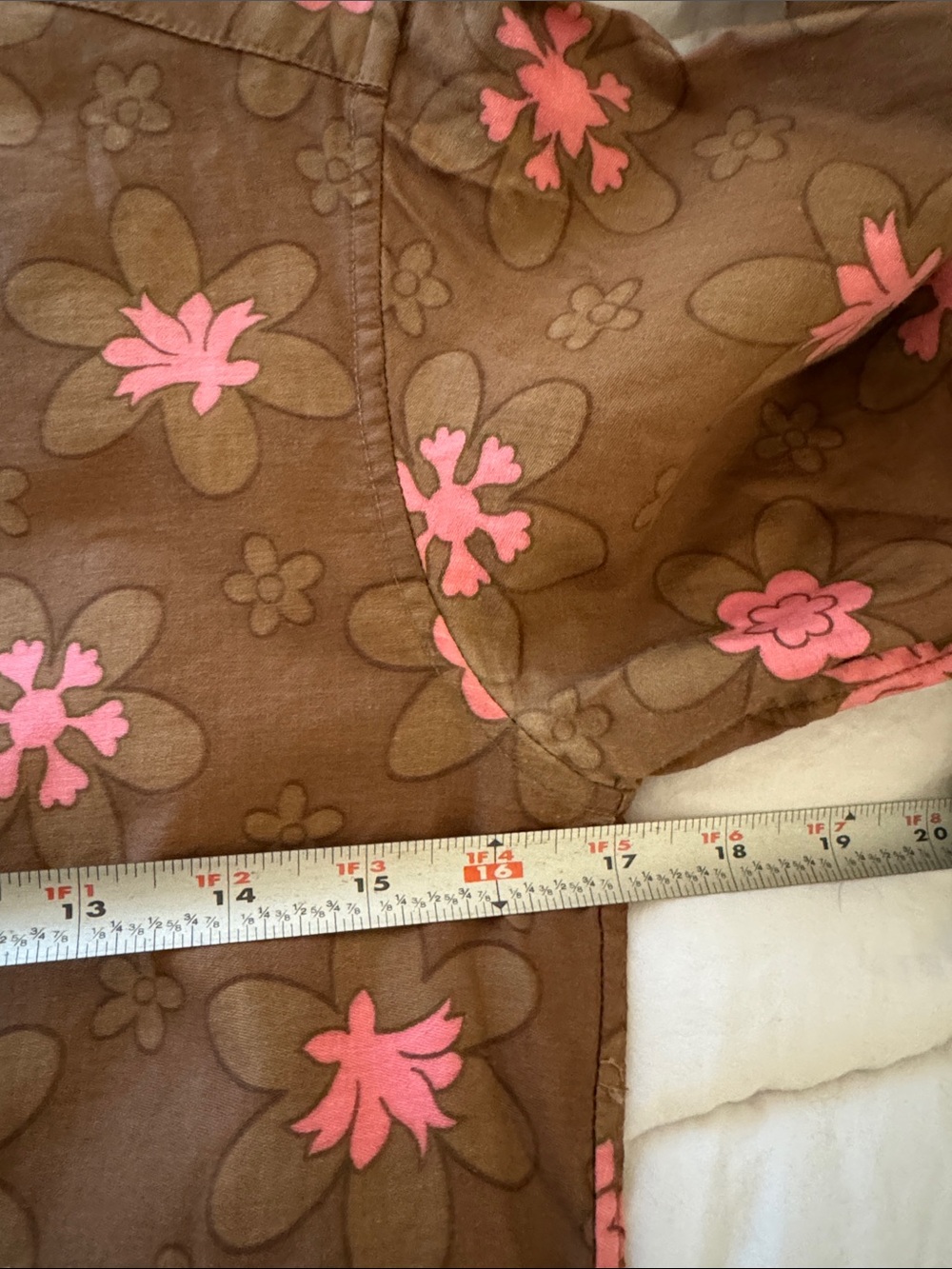 Eckhaus Latta Cotton Floral Button-Down Shirt – Brown Floral Size S Discontinued - Picture 6 of 8